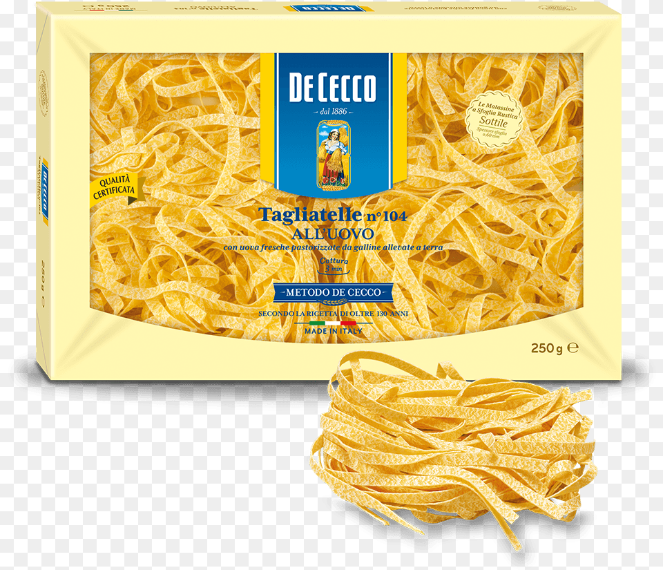 Tagliatelle N 104 All39uovo Tagliolini De Cecco, Food, Noodle, Pasta, Vermicelli Free Png