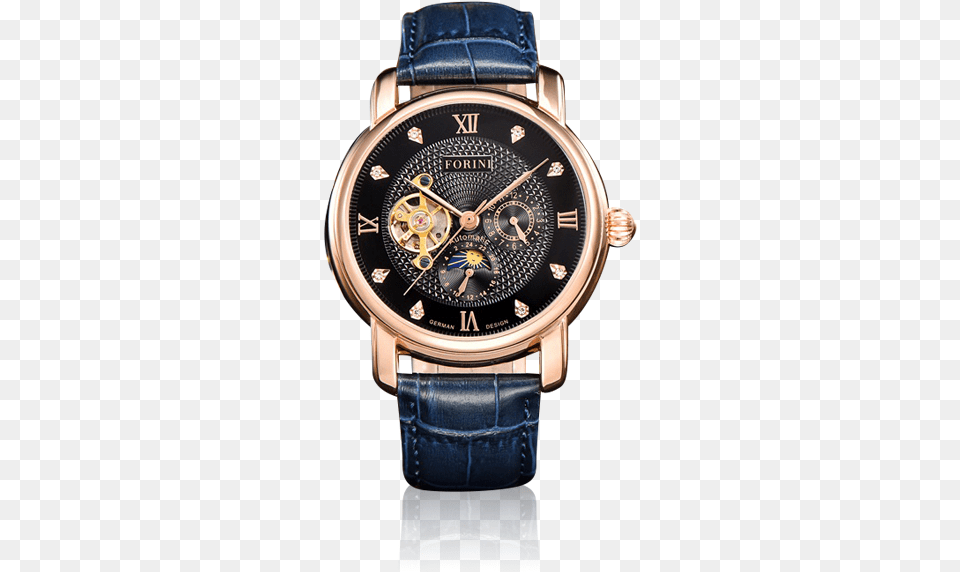 Tagore Rose Gold On Blue Just Cavalli Watches Black, Arm, Body Part, Person, Wristwatch Png