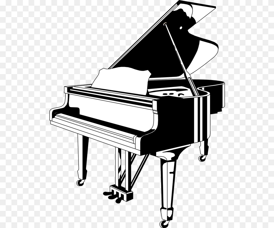 Tags Piano Black And White Vector, Grand Piano, Keyboard, Musical Instrument Png Image