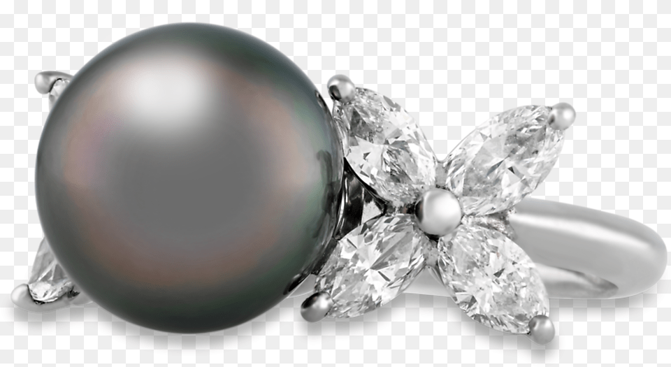 Tahitian Pearl Amp Diamond Ring, Accessories, Jewelry, Gemstone Free Transparent Png