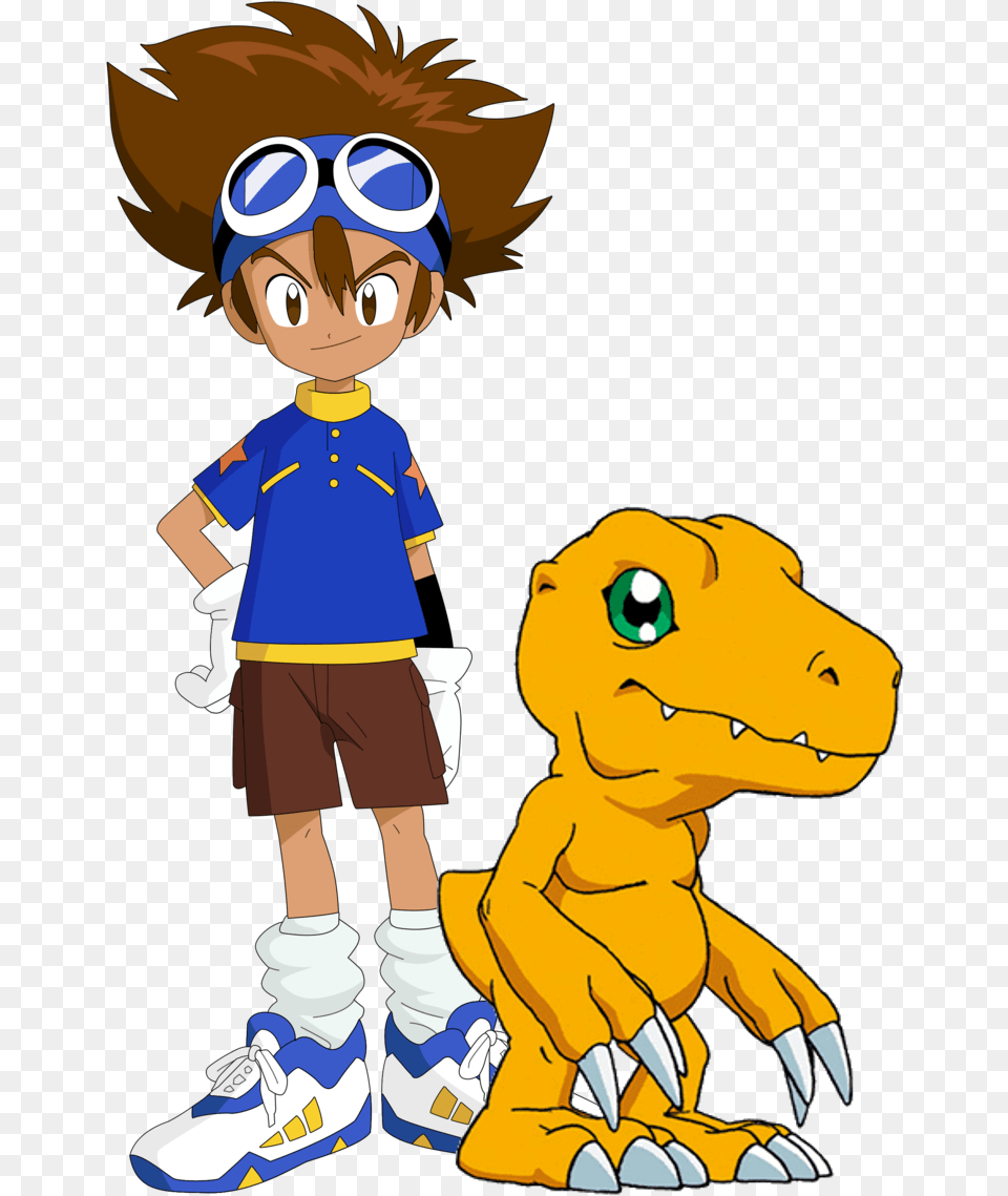 Tai Amp Agumon Digimon, Comics, Publication, Book, Boy Free Png Download