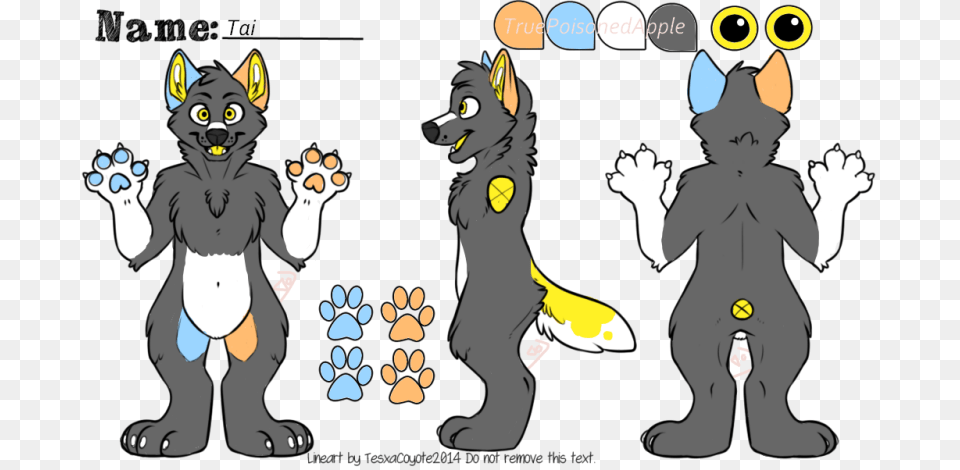 Tai By Truepoisonedapple Wolf Fursona Reference Sheet, Baby, Person, Electronics, Hardware Free Transparent Png