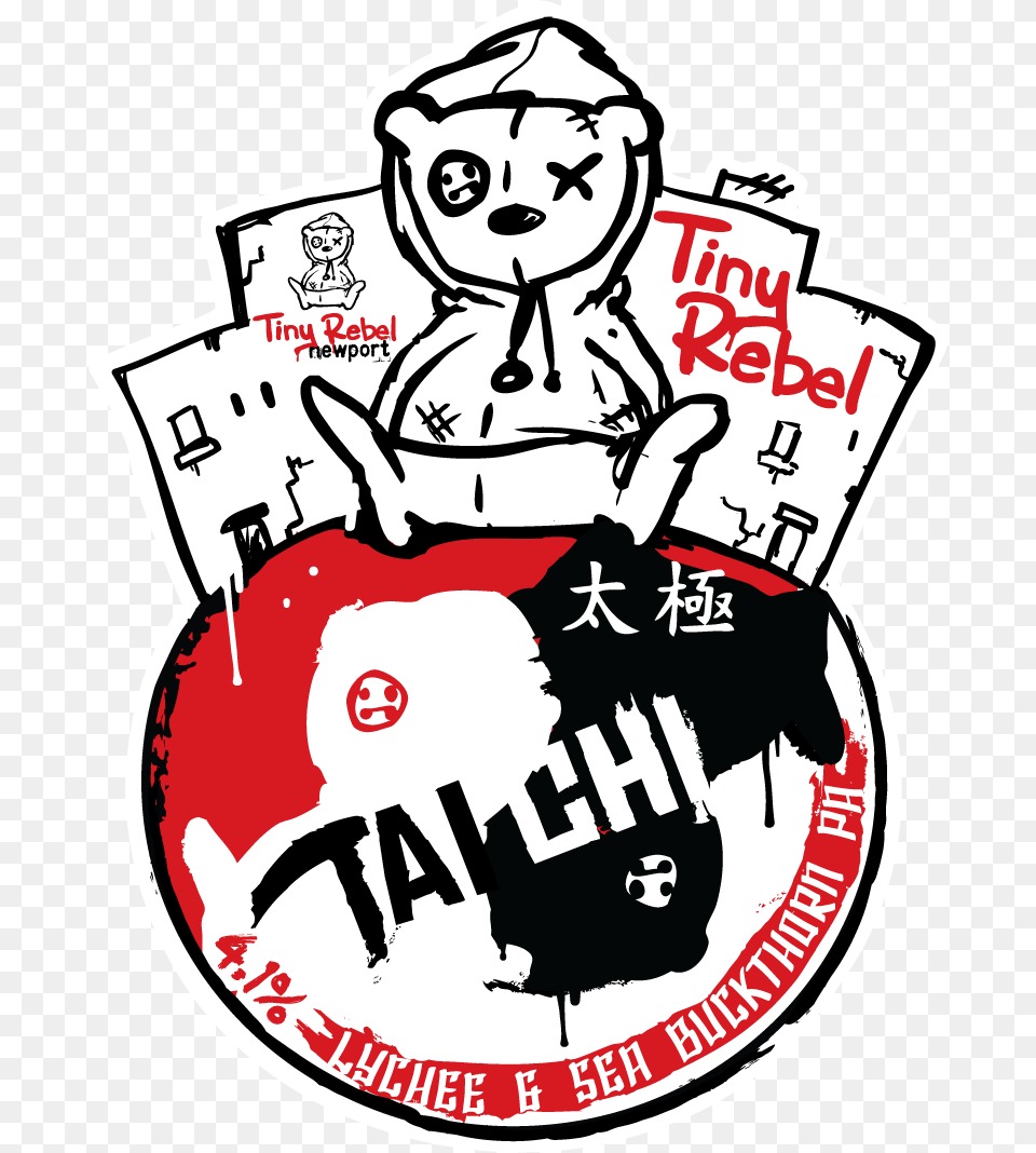 Tai Chi Tiny Rebel Brewing, Sticker, Advertisement, Logo, Poster Png