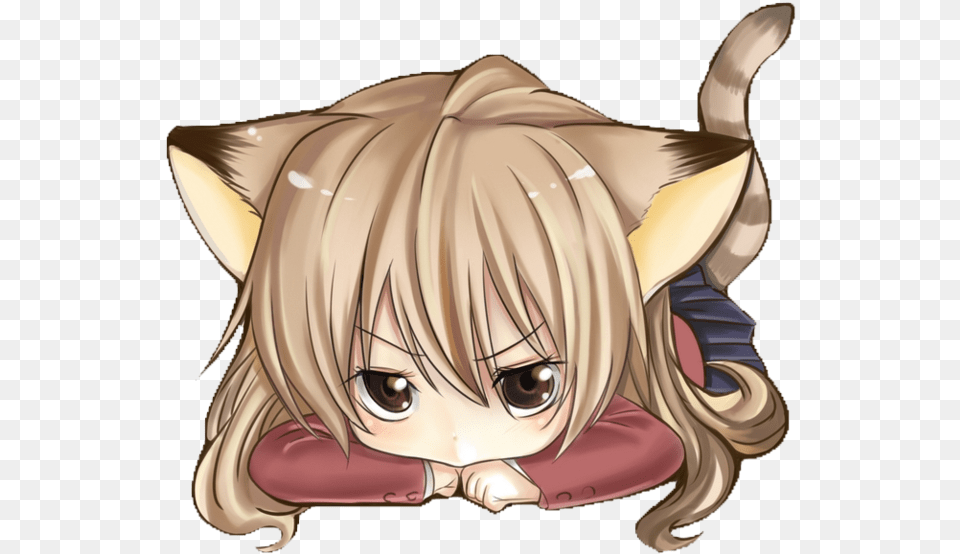 Taiga Aisaka Neko Download Taiga Aisaka Chibi Kawaii, Book, Comics, Publication, Person Free Png