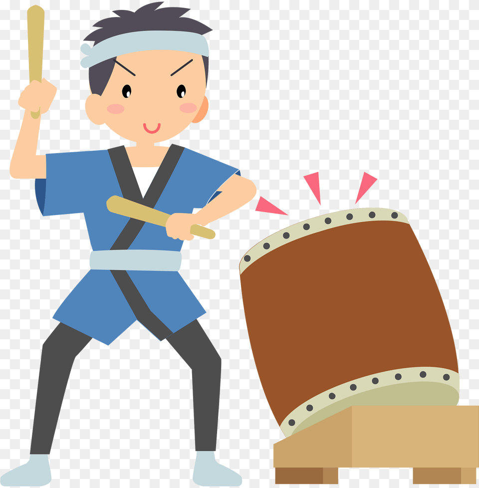 Taiko Japanese Percussion Man Clipart, Baby, Person, People, Face Png