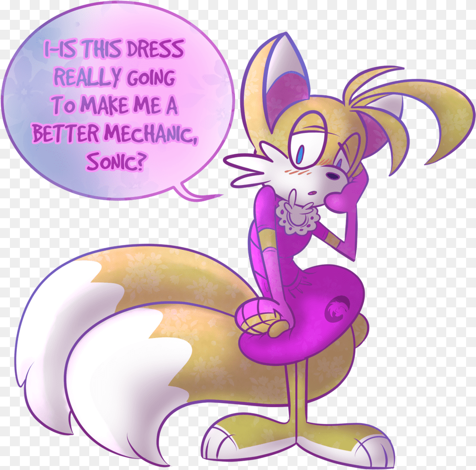 Tails In A Dress Tails The Fox Dress, Book, Comics, Publication, Purple Free Png