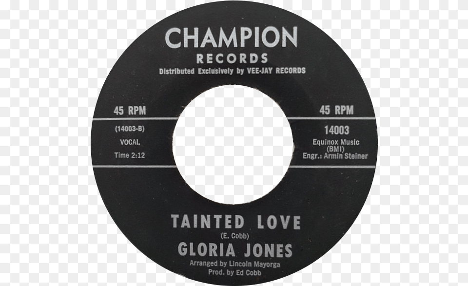 Tainted Love Gloria Jones Tainted Love, Disk, Dvd Free Png