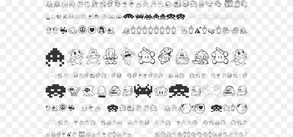Taito All Stars Space Invaders, Pattern, Text Png
