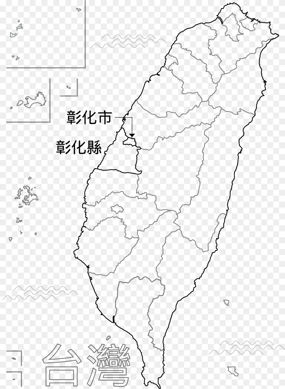 Taiwan Changhua Clip Arts Taiwan Clipart Black And White, Chart, Plot, Map, Atlas Free Transparent Png