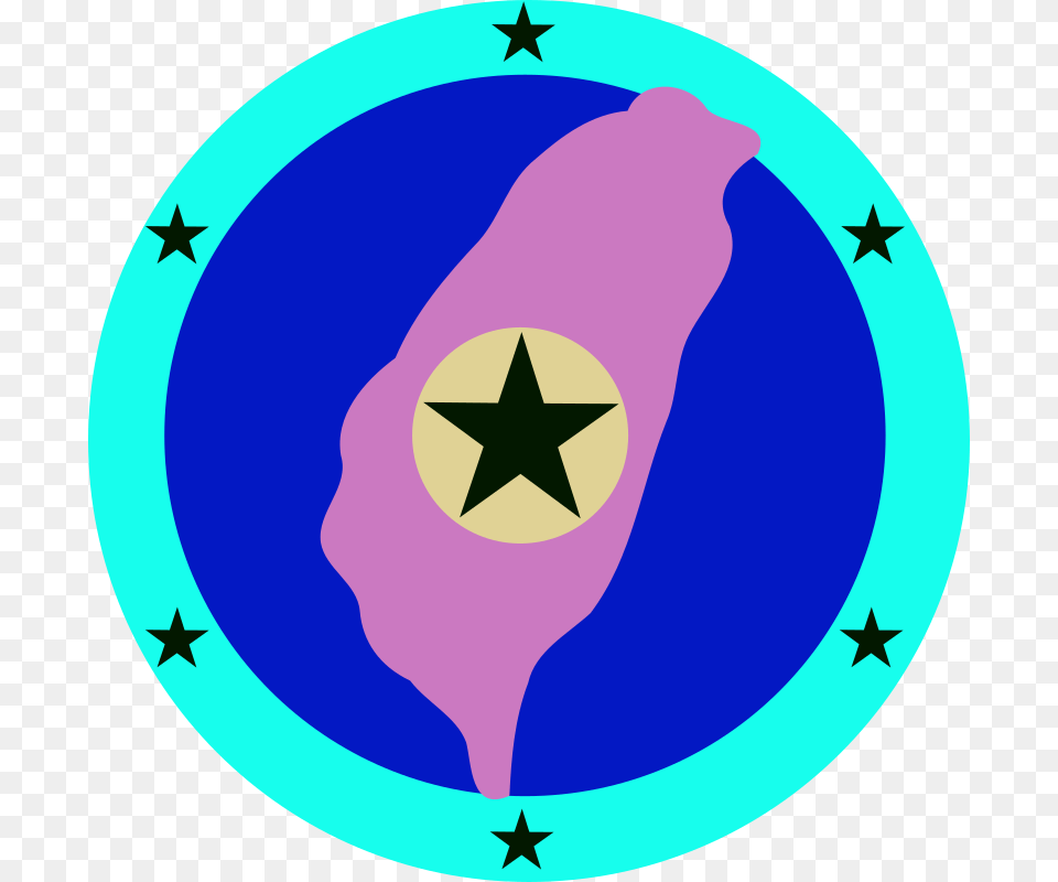 Taiwan Clipart Ghana Flag Hd Circle, Star Symbol, Symbol, Animal, Fish Free Png