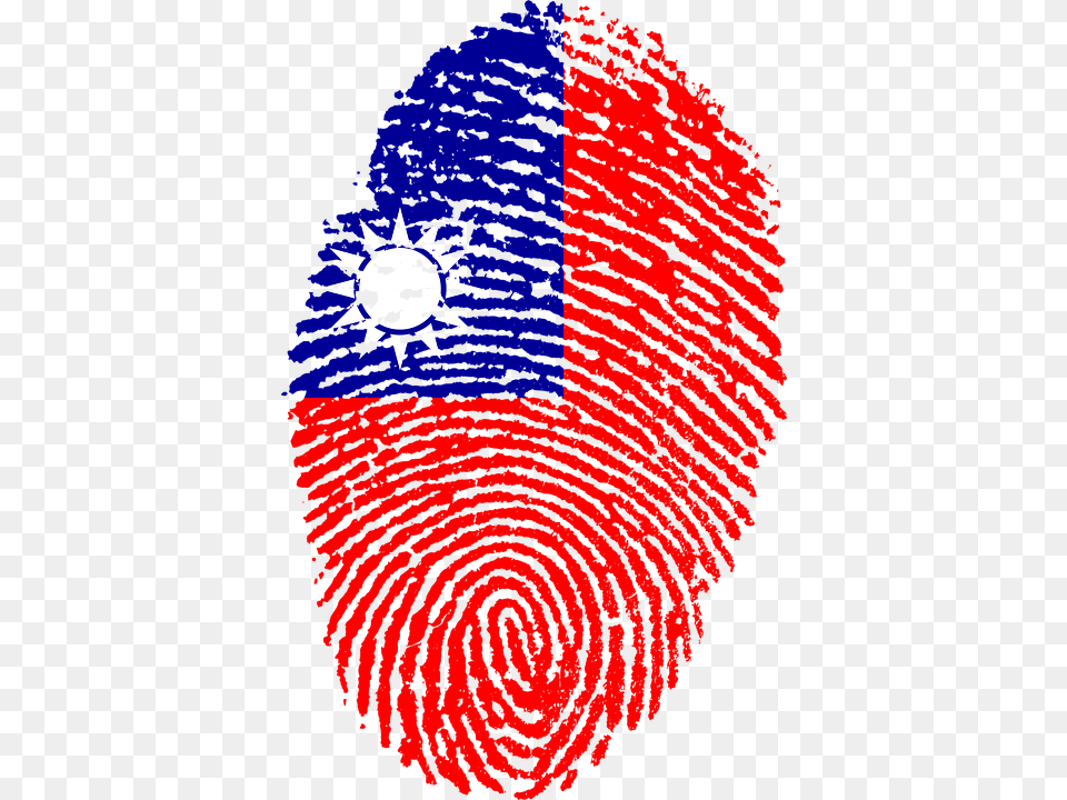 Taiwan Flag Fingerprint Country Pride Identity Taiwan Flag Fingerprint, Home Decor, Logo Free Transparent Png