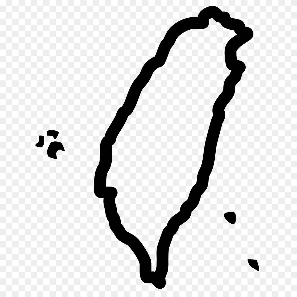Taiwan Map Icon, Gray Free Transparent Png