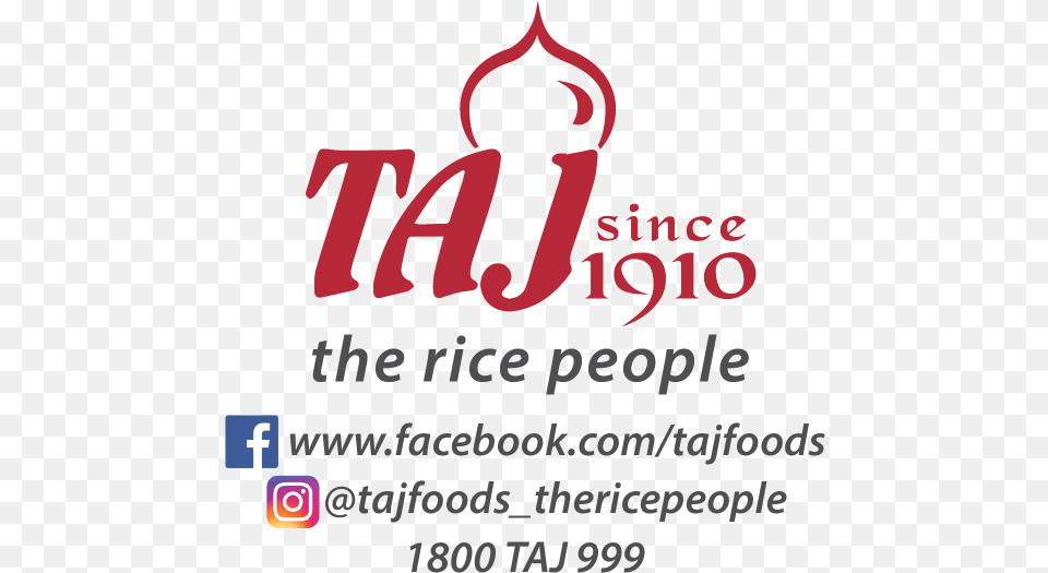 Taj Logo Facebook Contact 04 Food, Advertisement, Poster, Text Free Png Download