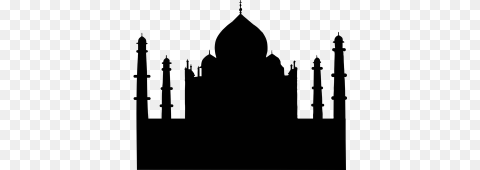 Taj Mahal Lighting, Silhouette, Nature, Night Free Png