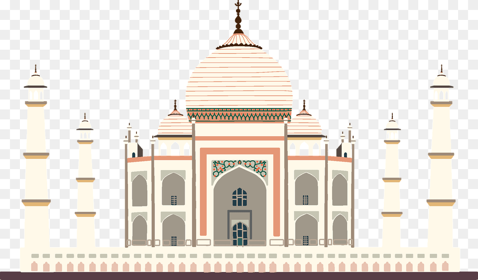 Taj Mahal Clipart, Architecture, Building, Dome, Mosque Free Transparent Png