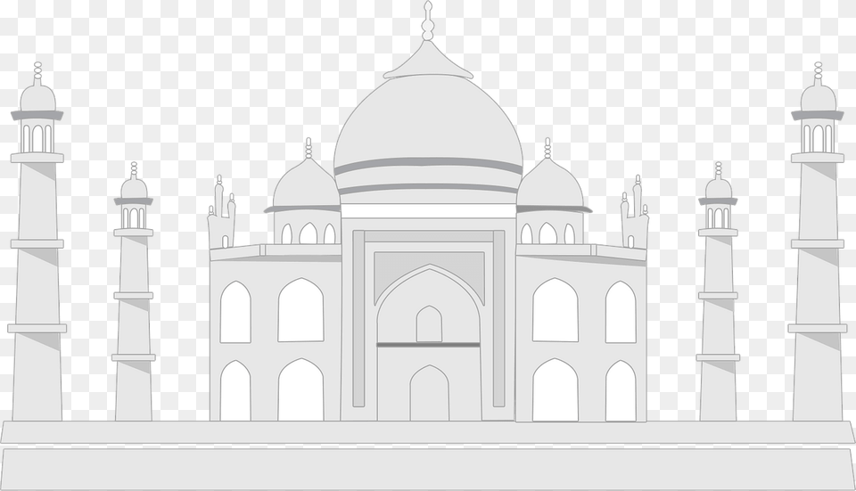 Taj Mahal Clipart, Architecture, Building, Dome, Mosque Free Transparent Png