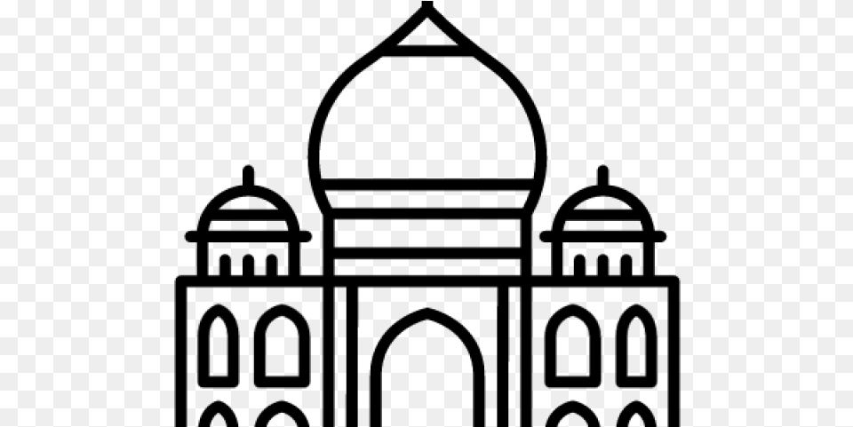 Taj Mahal Clipart Logo Taj Mahal Vector, Gray Png Image