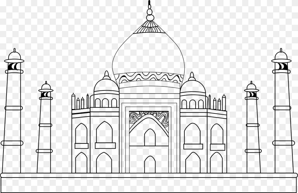 Taj Mahal Clipart Symbol Taj Mahal For Drawing, Lighting Free Png Download