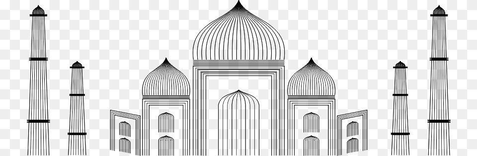 Taj Mahal Design With Corel Draw Draw Logo Taj Mahal Taj Mahal Image Coreldraw, Architecture, Building, Dome, Mosque Free Png Download