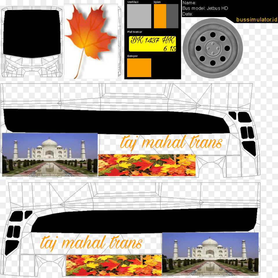 Taj Mahal Download Bus Simulator Indonesia White Skin, Plant, Leaf, Advertisement, Art Png
