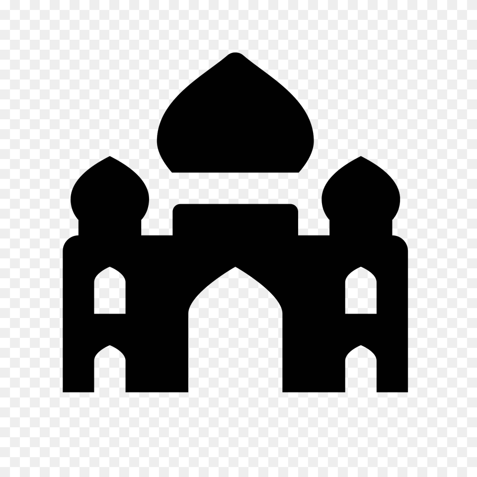 Taj Mahal Icon, Gray Png