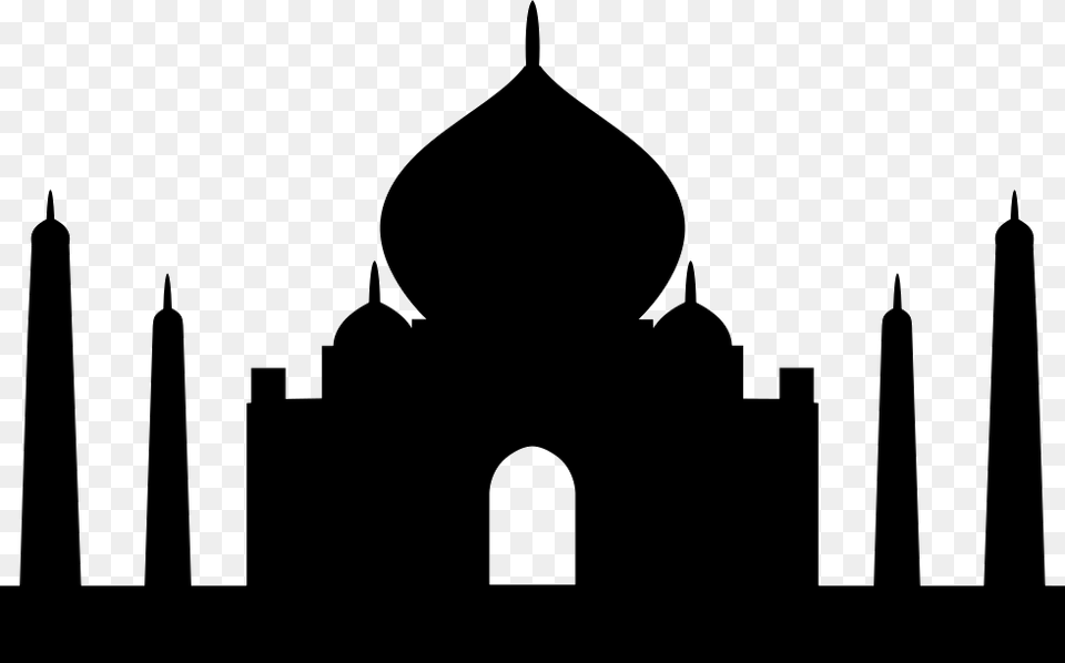 Taj Mahal Icon Free Download, Architecture, Building, Dome, Silhouette Png