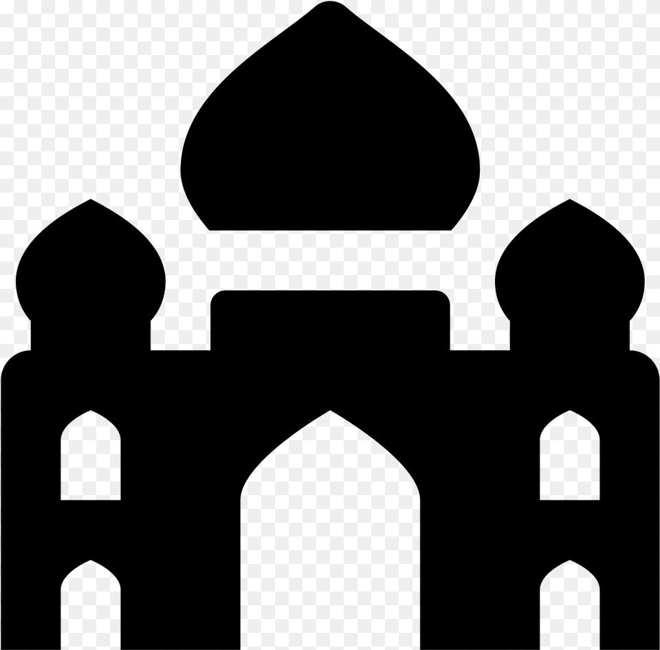 Taj Mahal Icon Icon, Gray Free Png Download