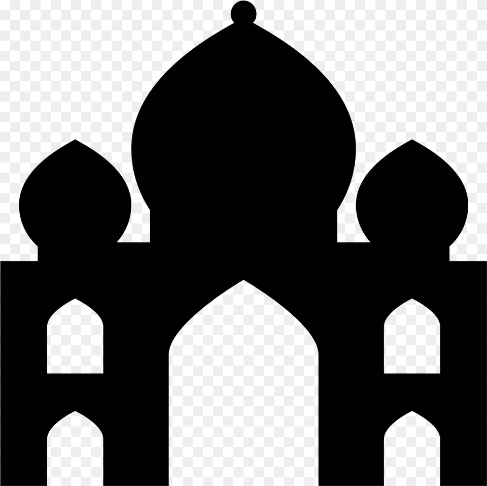 Taj Mahal Icon Icon Of Taj Mahal, Gray Free Png