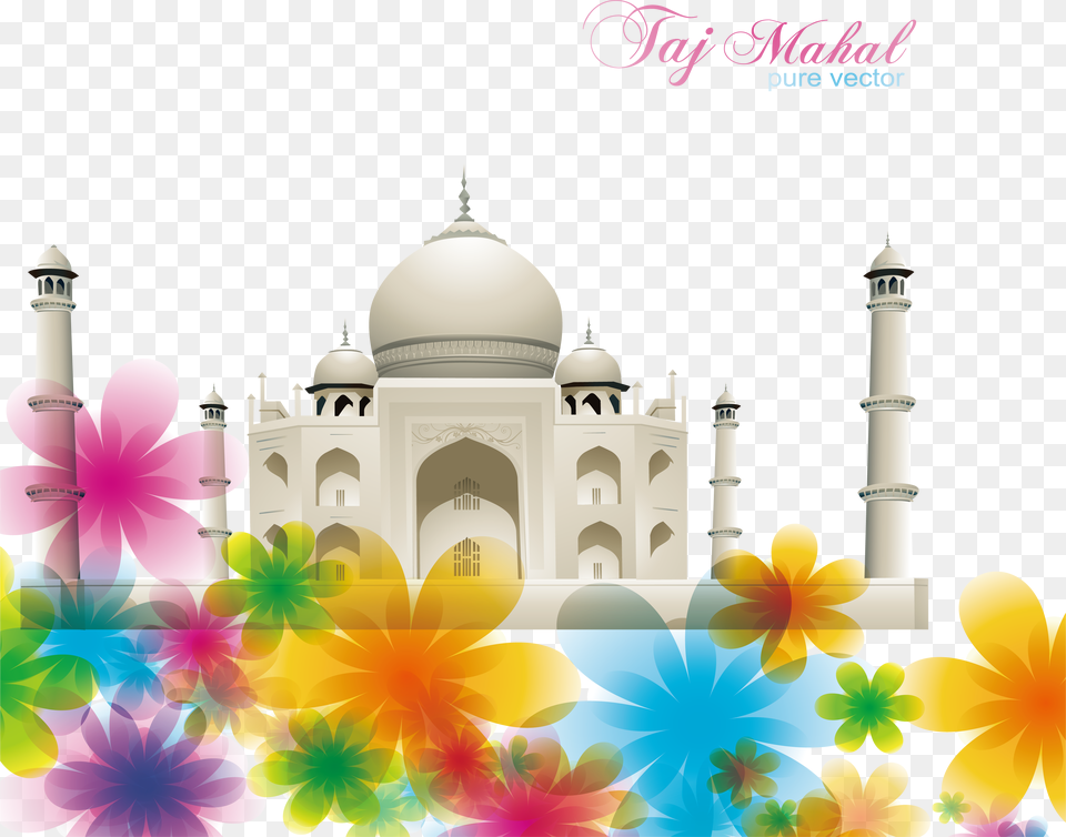Taj Mahal Illustration Taj Mahal, Architecture, Building, Dome, Mosque Png