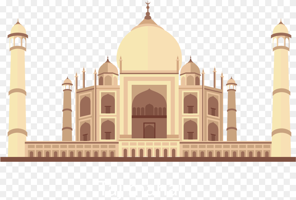 Taj Mahal Illustration Vector, Architecture, Building, Dome, Mosque Free Transparent Png