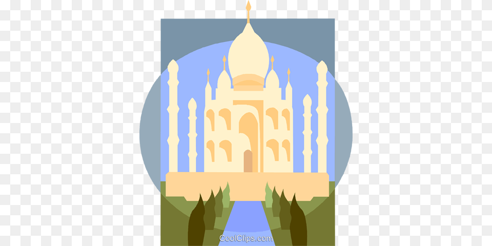 Taj Mahal Royalty Vector Clip Art Illustration Mosque, Architecture, Building, Dome, Chandelier Free Png Download