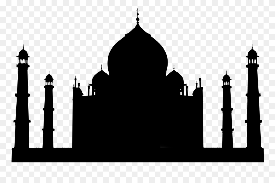 Taj Mahal Silhouette Download, Lighting Free Transparent Png