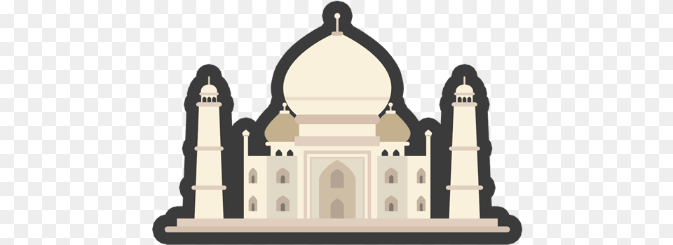 Taj Mahal Sticker Cartoon Taj Mahal, Architecture, Building, Dome, Arch Free Transparent Png