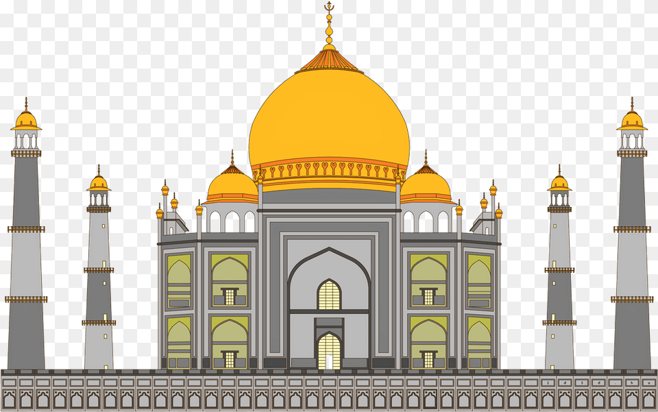 Taj Mahal Vector Taj Mahal Vector, Architecture, Building, Dome, Mosque Png Image