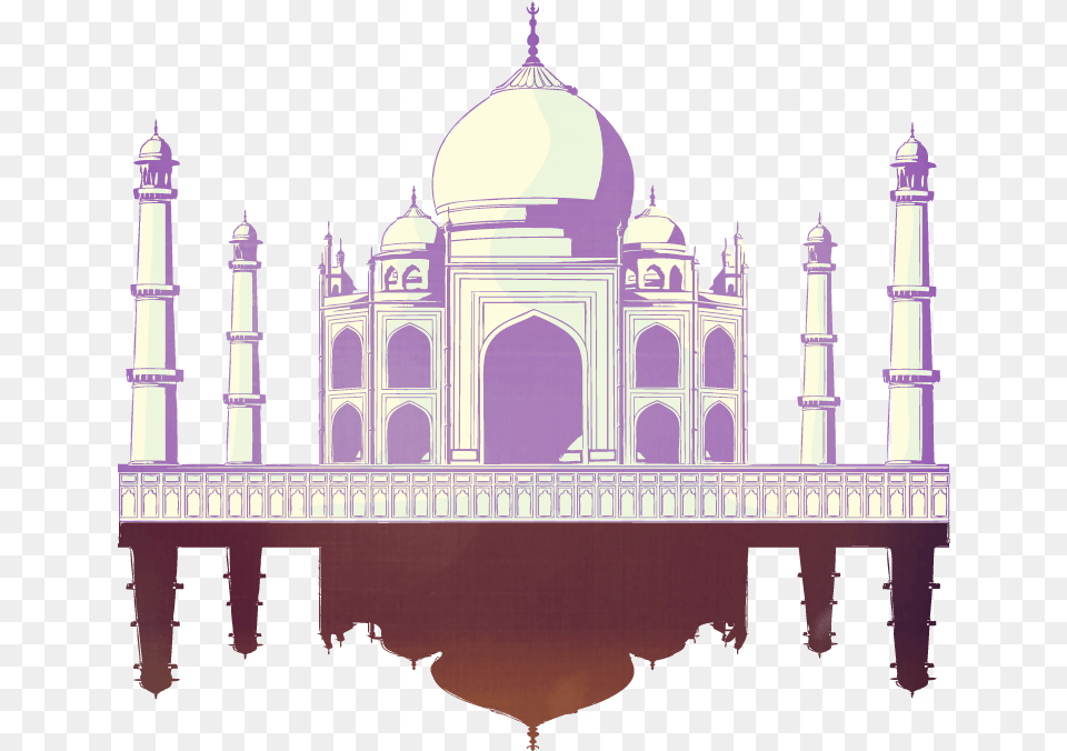Tajmahal Cartoon, Architecture, Building, Dome, Mosque Free Png Download