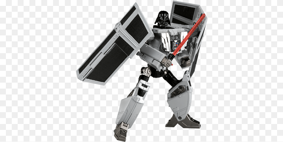 Takara Star Wars Powered By Transformers Darth Vader Tie Advanced Fighter Star Wars Tie Advanced, Robot, Bulldozer, Machine Png Image