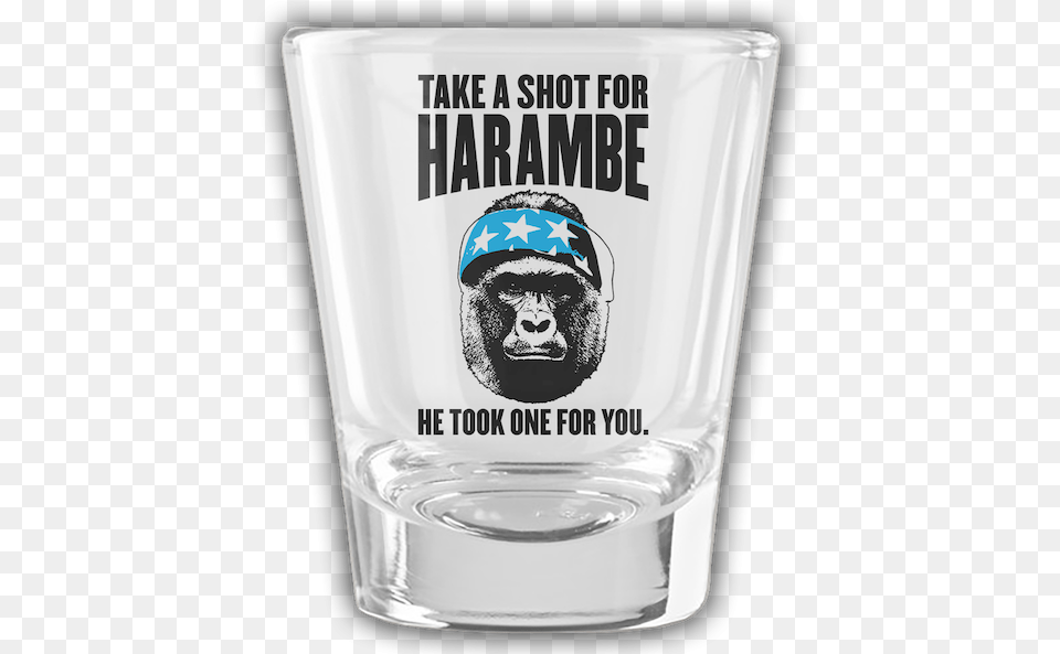 Take A Shot For Harambe, Alcohol, Beer, Beverage, Glass Png