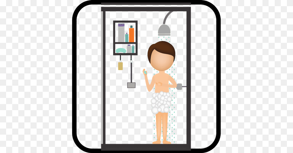 Take A Shower 7 E S L Illustration, Person, Machine Png