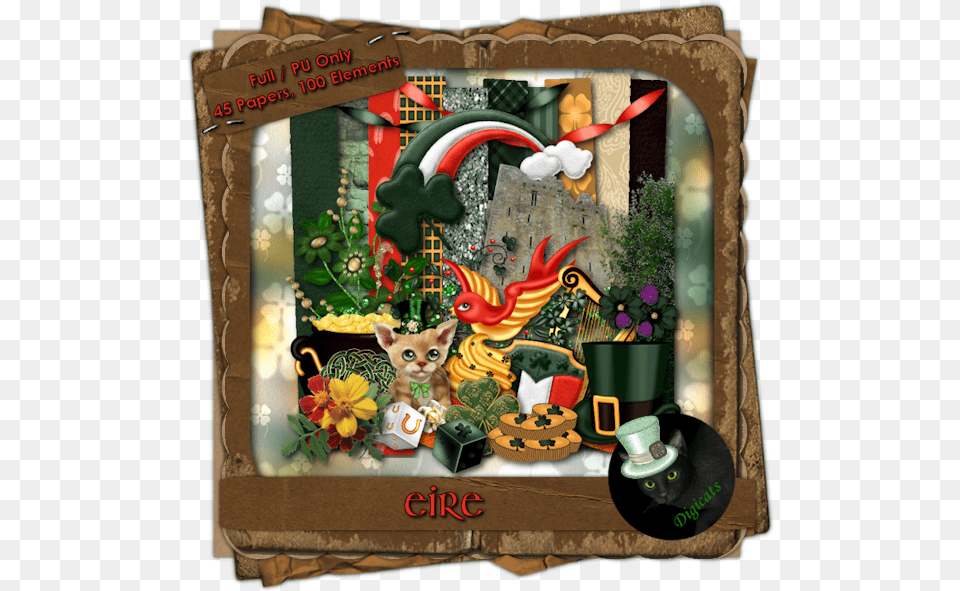 Take A Trip To Ireland With Digicats Beautiful New, Potted Plant, Plant, Collage, Art Png