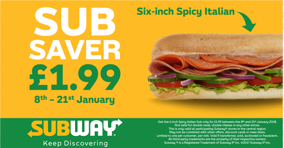 Take Advantage Of The Sub Saver Available At Subway Fast Food, Advertisement, Burger, Poster Free Png