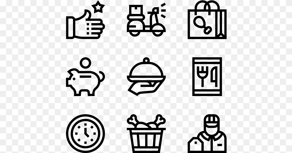 Take Away Plumbing Icons, Gray Free Png