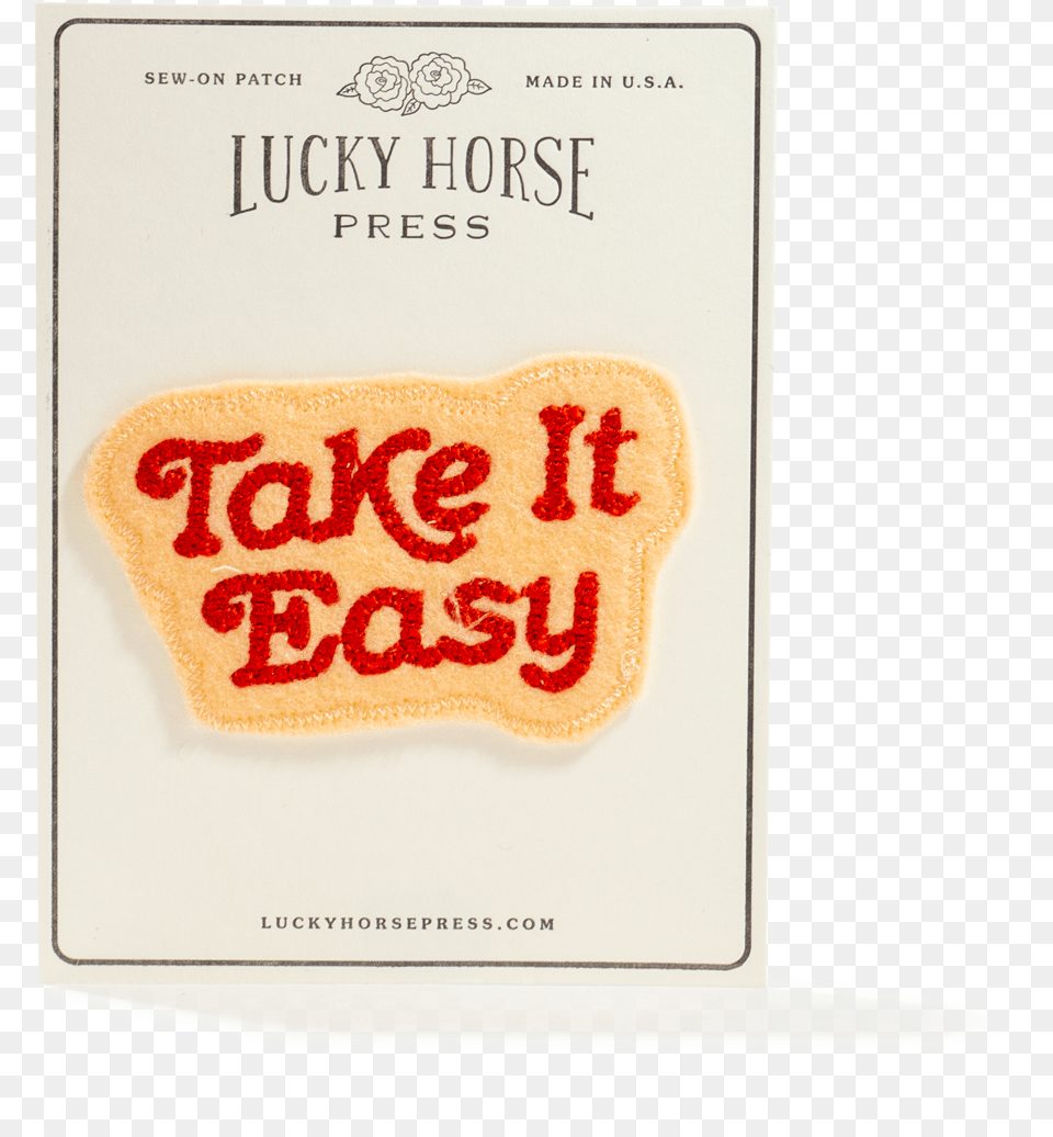 Take It Easy Chain Stitched Patchclass Lazyload, Book, Publication, Advertisement, Poster Png Image