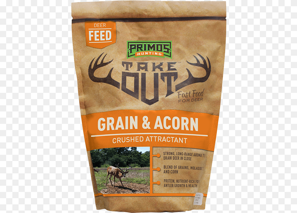 Take Out Grain Amp Acorn 5 Lb Bag Bran Primos, Animal, Antelope, Mammal, Wildlife Free Png