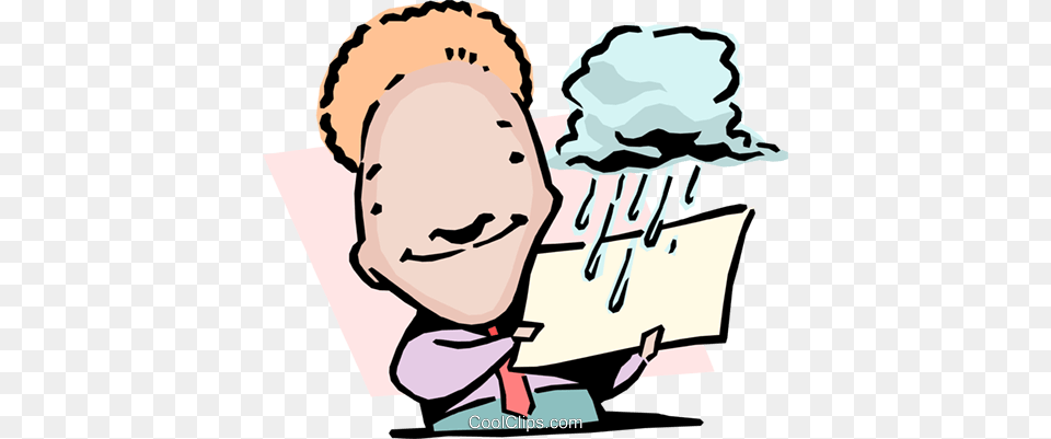 Taking A Rain Check Royalty Vector Clip Art Illustration, Person, Reading, Baby, Face Png Image