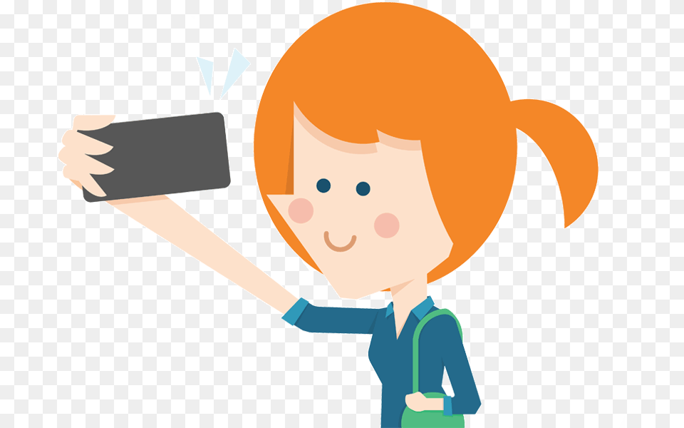 Taking A Selfie Flosocial Cartoon, Person, Photography, People, Face Free Png Download