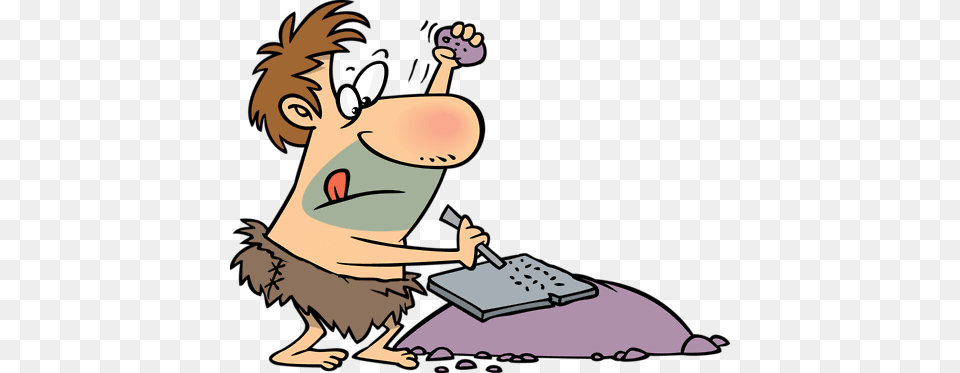 Taking Notes In Class Note Taking Caveman Writing On Stone, Baby, Person, Cartoon Free Transparent Png