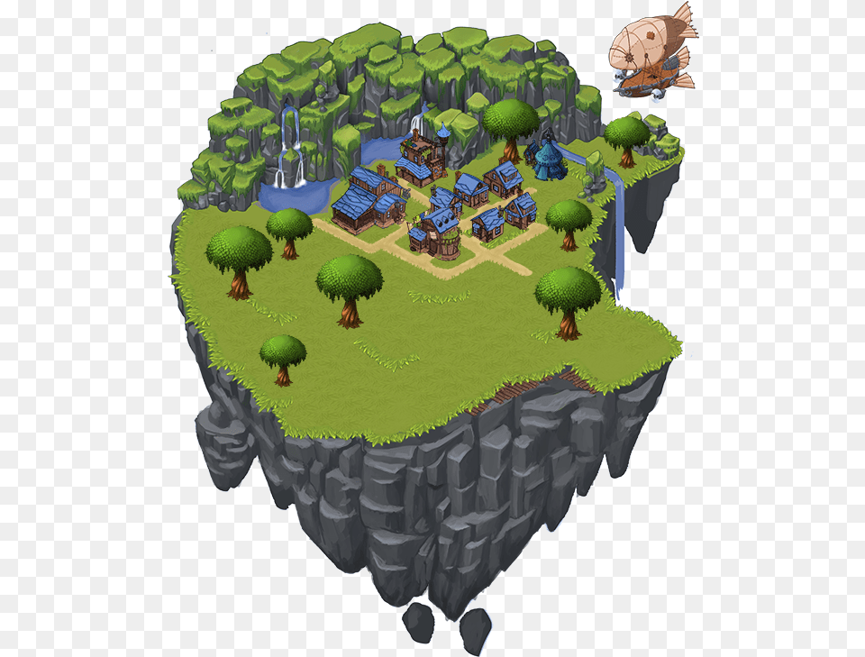 Taking Place In The Same Universe As The Other Two Floating Island Rpg Maker, Plant, Grass, Vegetation, Park Free Png Download