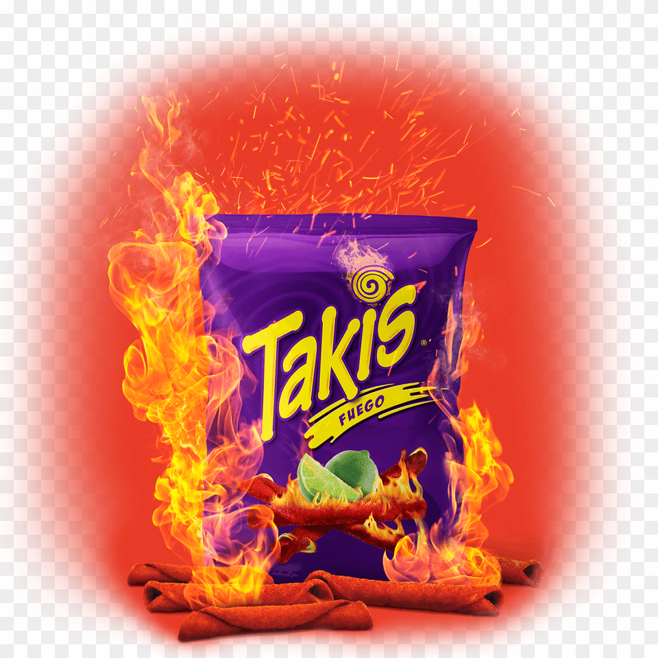 Takis Bag Fuego Flavor Takis Fuego Party Size, Bonfire, Fire, Flame Png Image