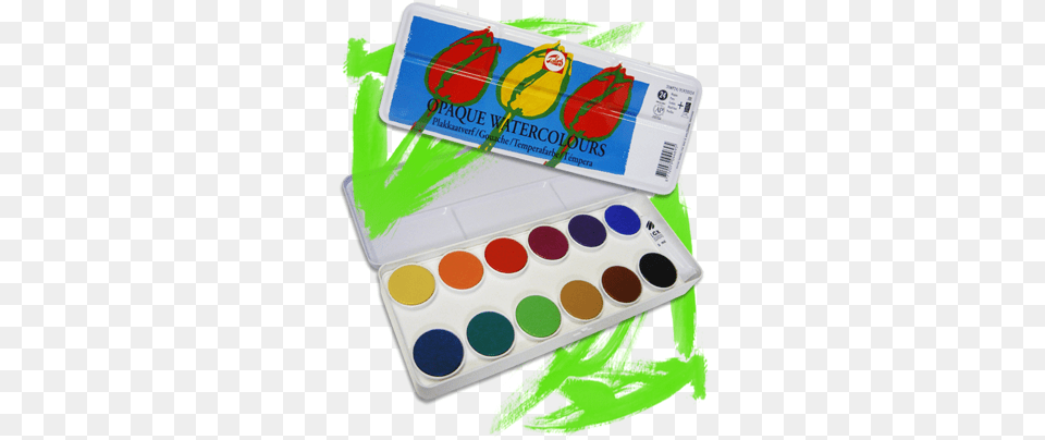 Talens Opaque Watercolor 24 Pan Set, Paint Container, Palette, Medication, Pill Png Image