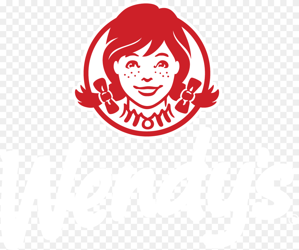 Talentreef Wendys Logo White, Sticker, Face, Head, Person Png